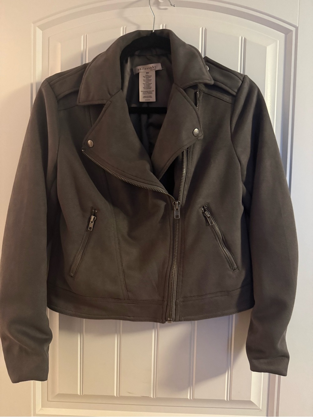 Philosophy Olive Green Moto Jacket